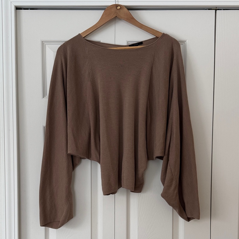 COS Drape Knit Long Sleeve Top